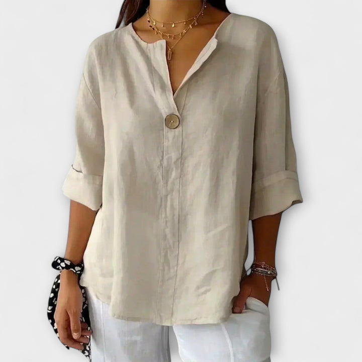 Nicole - Elegante Bluse mit V-Ausschnitt