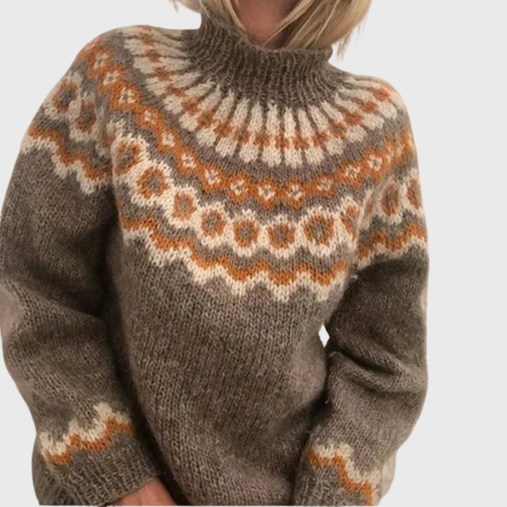 Sonja | Gemütlicher Pullover mit hohem Kragen