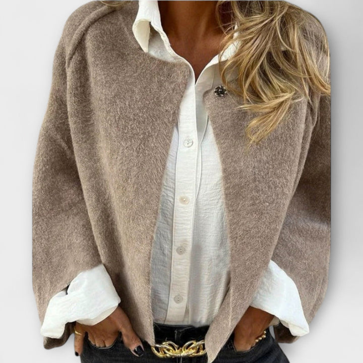 Lena - Stylische Kurze Jacke mit Rundhalsausschnitt